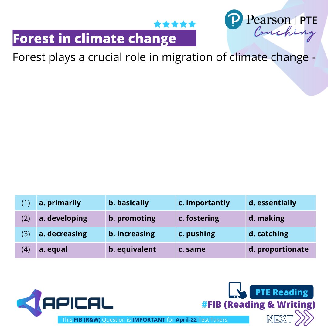 ApicalPortal's tweet photo. Reading and Writing Fill In The Blanks gives 23% scores on PTE Reading and 20% on PTE Writing sections.
👉Practice Fill in The Blanks on Apical LMS, which has the next-generation speech recognition technology to help students develop their skills. 
#pte #pteonlinecoaching https://t.co/xNPoFWuRL2