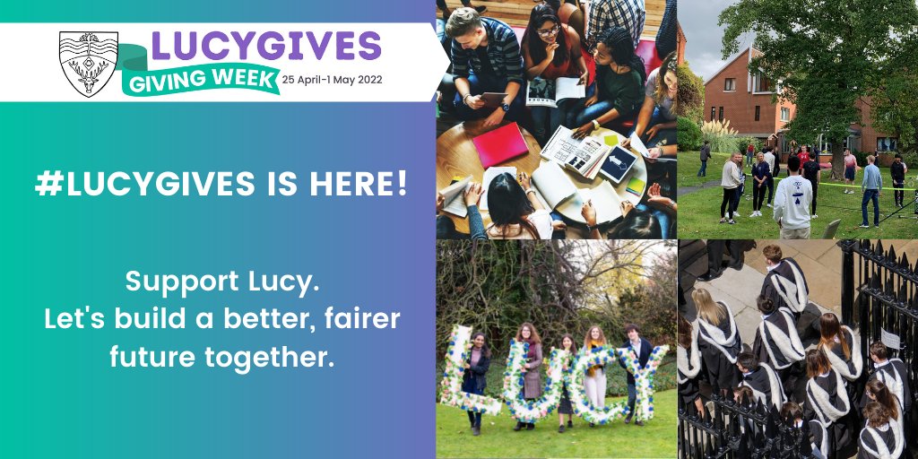 MissHacoet's tweet photo. #LucyGives is here! 🎉 Over the next 7 days we have the chance to level the playing field for the brightest minds from all backgrounds, and to build a better, fairer future. Follow our progress, and support our current and future students ⬇️ https://t.co/kBOu8XxJFw https://t.co/V12zBqyD3D