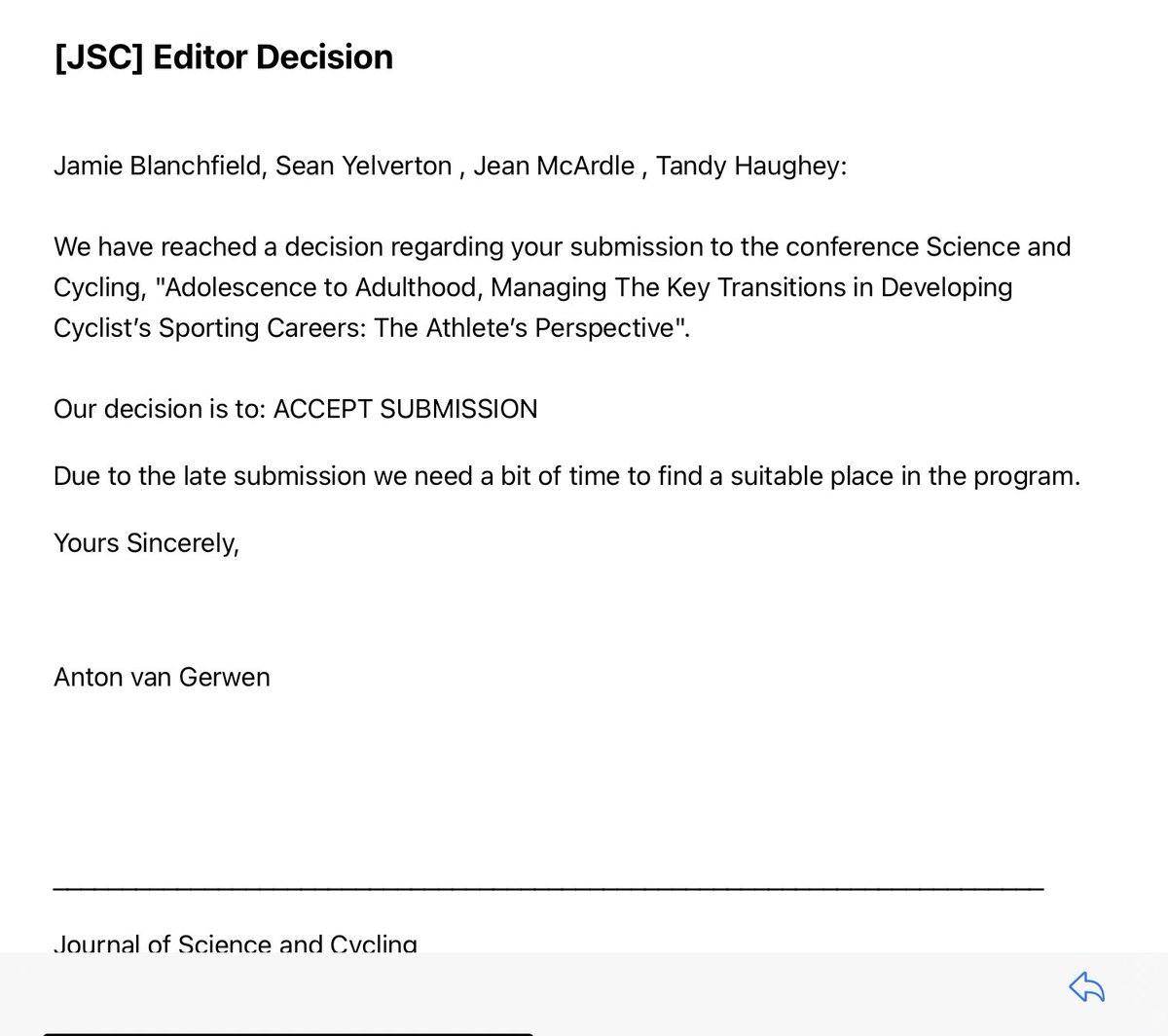 Jamie Blanchfield tweet media