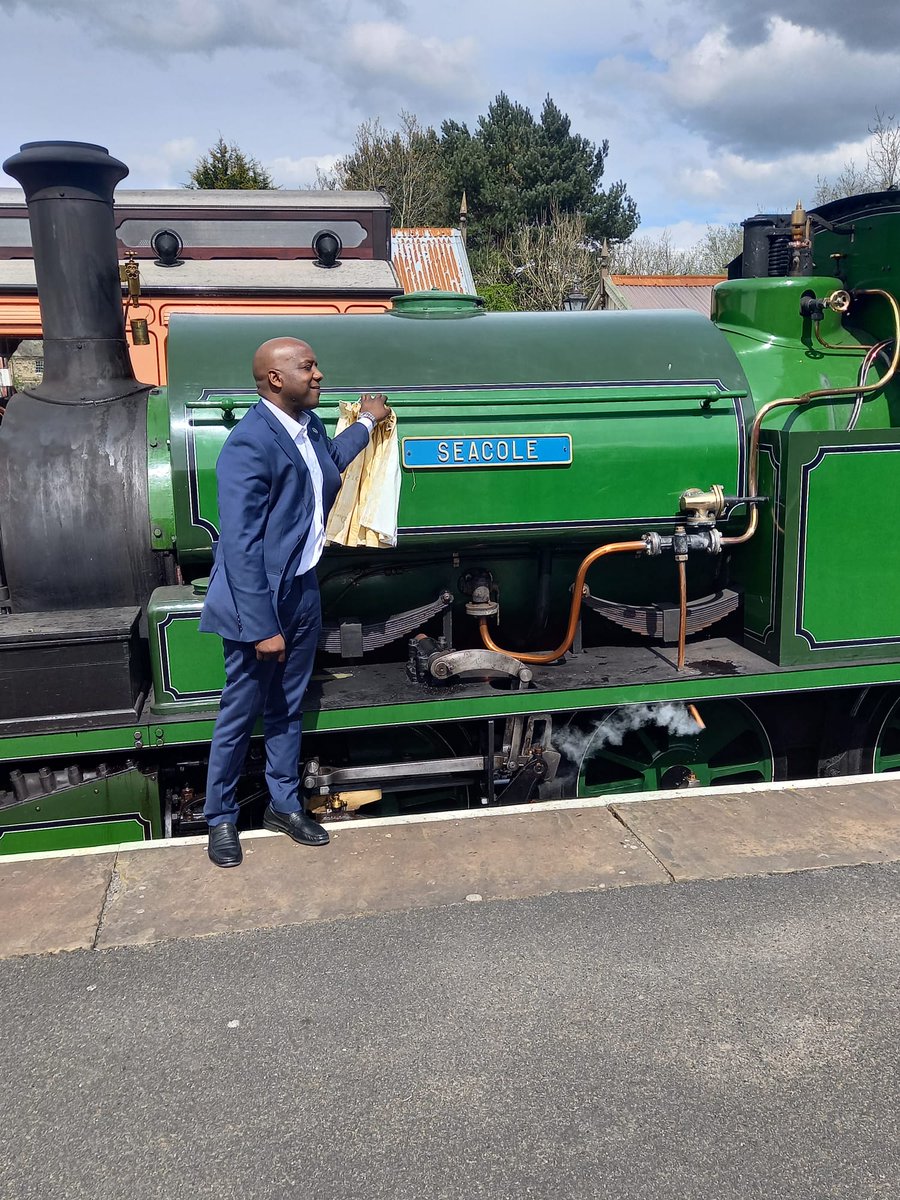 BHILeeds's tweet photo. Friday saw us at the unveiling of the locomotive 🚂 New names @seacolestatue and @FNightingaleF at @EmbsaySteam We had a great ride on the locomotive with afternoon tea ☕🍰 .   Thank you #StephenMiddleton for your generous invitation and a great afternoon. https://t.co/u1xzQSrBFy