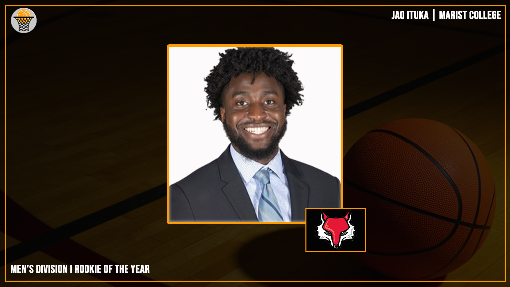 📢AWARD ALERT: Congrats to Marist's Jao Ituka, the MBWA Men's Div. I Rookie of the Year! @MaristAthletics @MaristMBB @MAACSports 
A 6-1 Fr. G from Gaithersburg, MD (15.3 ppg), he also was named the MAAC and ECAC Rookie of the year!
#HaggertyAwards 🗽👏🏀