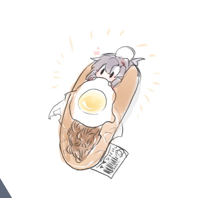 1girl food egg solo minigirl chibi egg (food)  illustration images