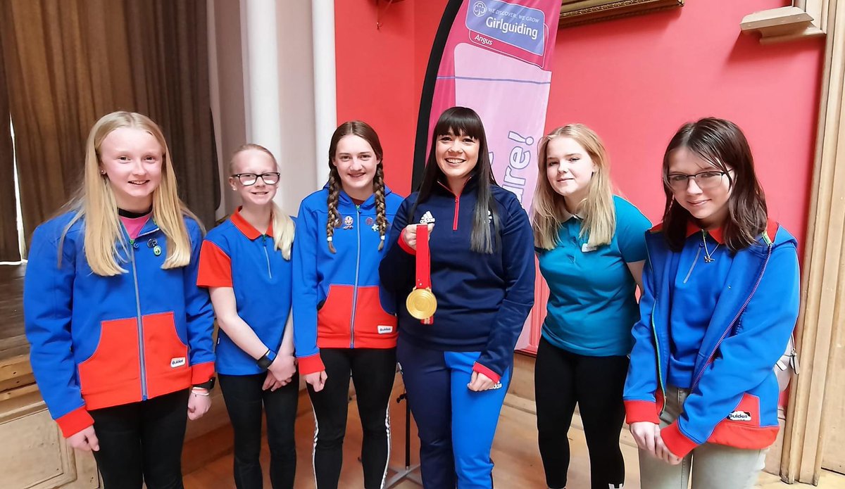 GGuidingAngus's tweet photo. Girlguiding Angus held its Annual Review this weekend. Guest speaker, Hailey Duff, Gold Medal Olympian answered questions on her meteoric career in curling and the path to Olympic success.@GirlguidingScot @Girlguiding https://t.co/2Aztrc6A7e