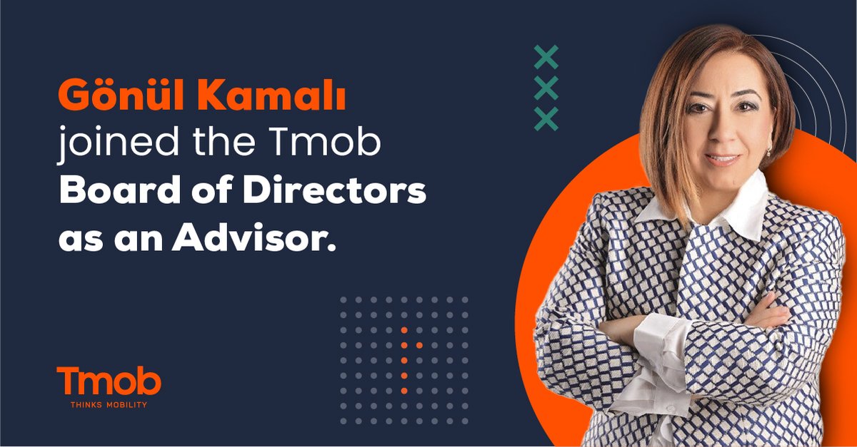 TmobGlobal's tweet photo. Gönül Kamali (@GonulKamali), Chairman of the Software Industrialists Association (YASAD), has become the new board advisor of Tmob | Thinks Mobility. https://t.co/ZElj25Ipcc