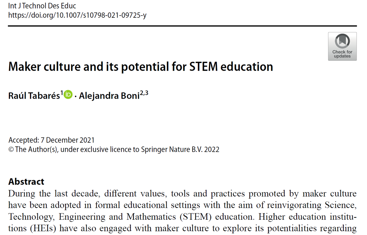 SandraBoni4's tweet photo. Great collaboration with Raul Tabares from @tecnalia to explore #Maker culture and #STEMeducation thanks @smithadrianpaul for the contact. Looking forward to future collaborations https://t.co/pAadutRZtQ @Ingenio_CsicUpv @alafuente @infoREEDES @RedGCTI https://t.co/GsJcLObehO