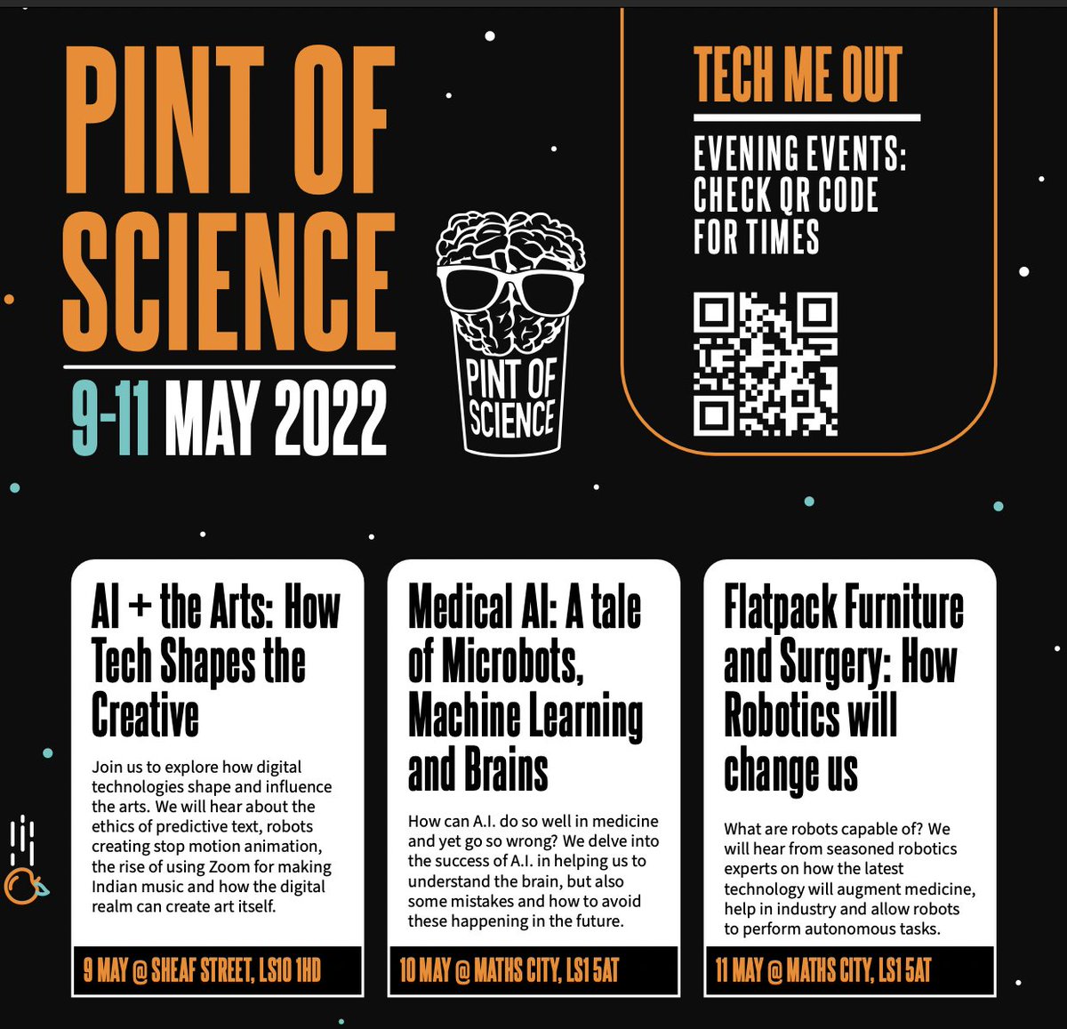 SDembowska's tweet photo. Come find me at our 🩺 Medical AI event on the 10th of May. Buy a ticket at: https://t.co/iy4ar1uKPZ

For other @pintofscience events: 

🎨AI in the Arts: https://t.co/RjtYof6RDg
🤖Robotics: https://t.co/D7eWEtEYKL

#Pint22 https://t.co/yyB75th0xA