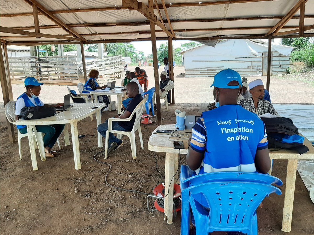 VNUCameroun's tweet photo. Meet Sarah, John and Blandine @UNVolunteers supporting @RefugeesCmr operation in #Batouri. They are currently collecting and verifying data on the #voluntary_return intentions of #CAR refugees. https://t.co/a9eHoyEF5G