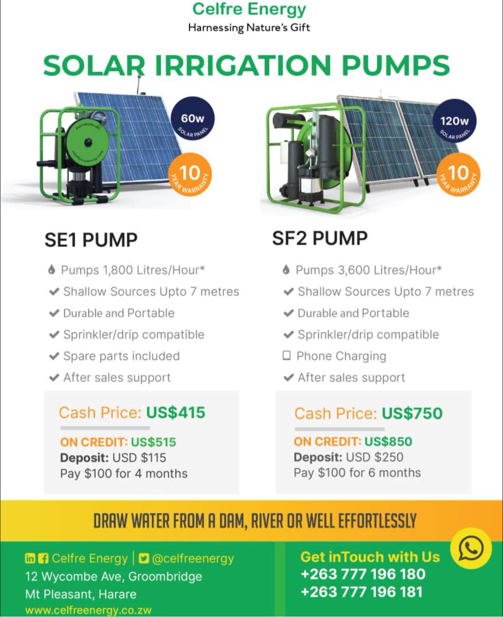 CelfreEnergy's tweet photo. Fuel prices have gone up again! The rains are still pouring, lets conserve the water. At Celfre Energy we have a solution ,get a solar irrigation pump that draws water from shallow water sources (dam, river,well etc) which pushes water to a distance of up to 500 metres https://t.co/39klOiawz2