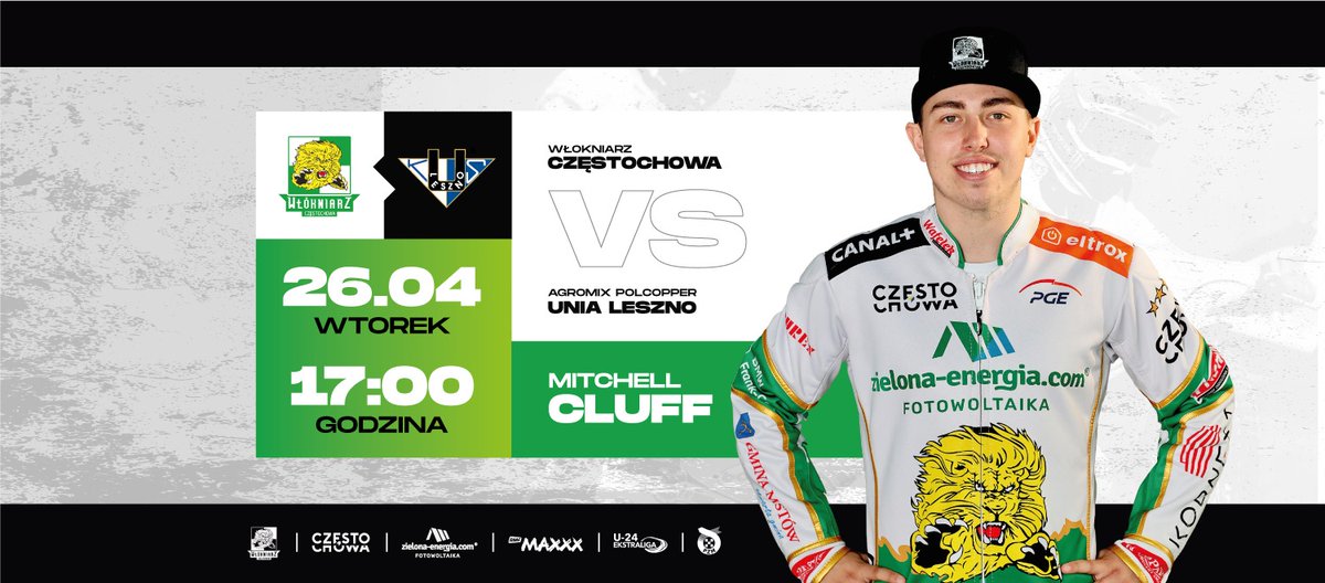 We wtorek (26 kwiecień) startują rozgrywki U-24 Ekstraliga. W pierwszym  meczu zmierzymy się z drużyną Agromix Polcopper Unii Leszno. 

🗓 26.04.2022
⏰ 17:00 
🏟 Arena Zielona-Energia.com 
🎫 15 zł / karnety obowiązują 
🌍 tiny.pl/98lpk
___
#U24Ekstraliga