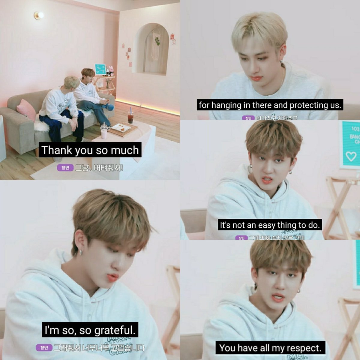 skzjnna's tweet photo. @Stray_Kids Thank you Changbinnie for saying this on behalf of all of us. Chan, you did so well. You have all my respect. My binchan so precious 😭❤ https://t.co/iesSBKX6XC