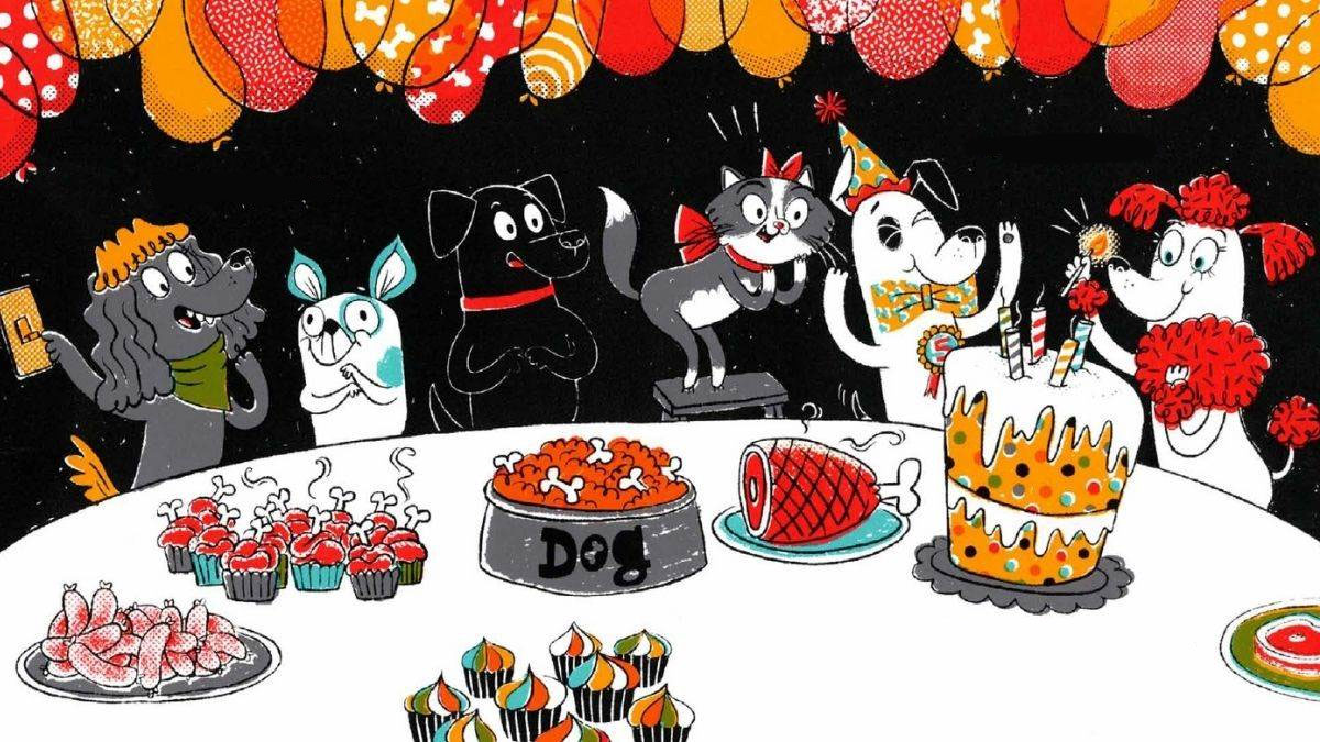 HAPPY BIRTHDAY DOG! 🎈 

We love this super new picture book from <a href="/APitcherAuthor/">Annabel Pitcher</a> and @fabisantiago_, which is full of fun but also touches on themes of sharing and celebrating difference!

You could win a copy here: booktrust.org.uk/books-and-read…