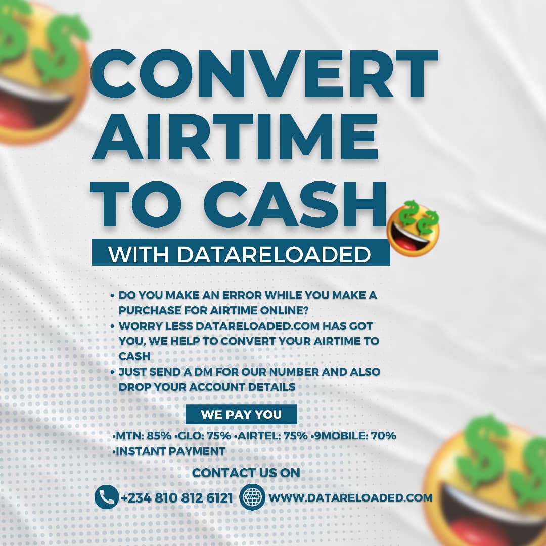 Abdullahioni2's tweet photo. Do you have excess airtime on your line?
Come let's convert it to cash for you at good rate... whatsapp 08108126121. #airtime #vtuairtime #makemoneyonline https://t.co/FSFFlY9nJM