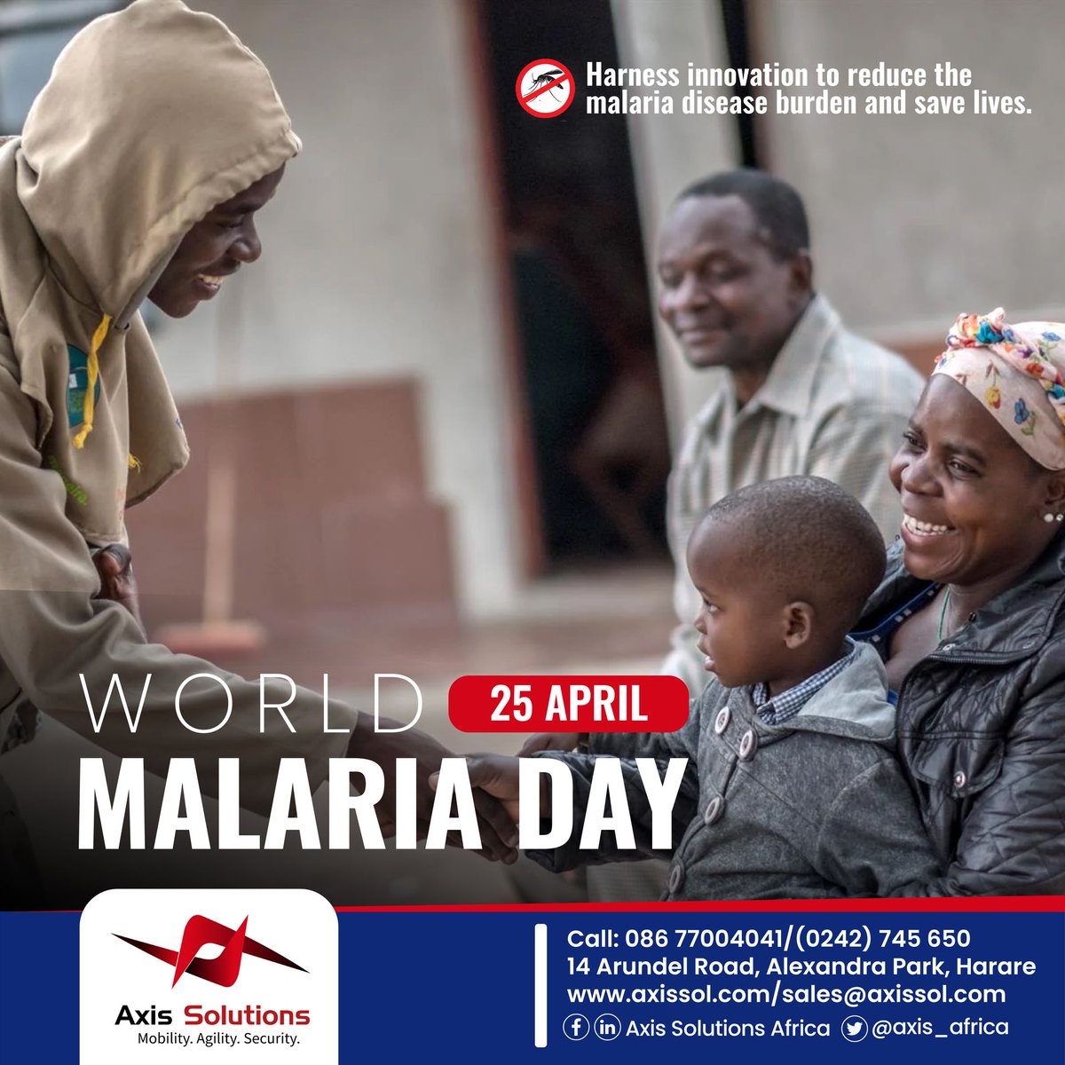 axis_africa's tweet photo. On this day let us celebrate the collective energy and commitment of the global malaria community in uniting around the common goal of a world free of malaria.
Mobility. Agility. Security
https://t.co/xNrEf1NXzS
#AxisSolution https://t.co/r465RivcCb
