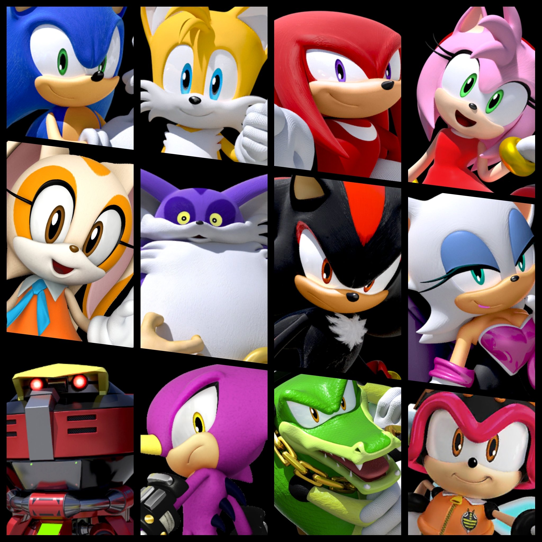 Sonic Tails Knuckles Amy Shadow Rouge Eggman Blaze Silver 