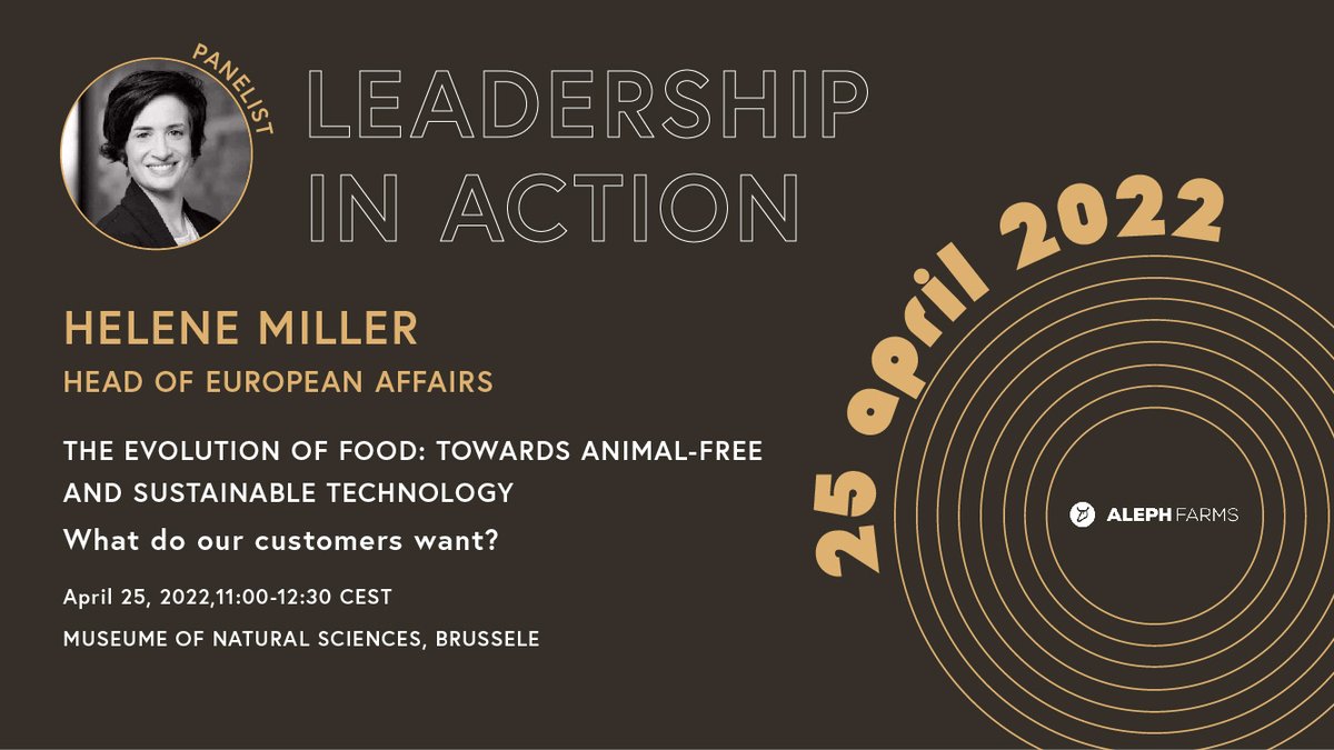 AlephFarms's tweet photo. We'll be speaking later today alongside #cellag peers at a symposium hosted by @GAIABrussels and @Act4AnimalsEU at the Museum of Natural Sciences in Brussels. 

DM us if you want to meet up on site! #MeatForEarth https://t.co/0yG4PkatDs
