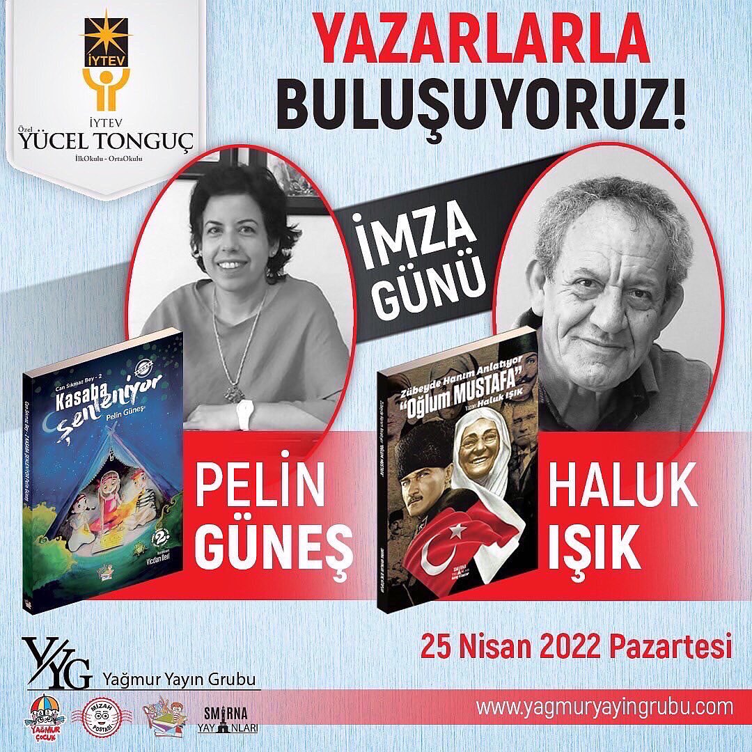 Yazarlarımız Haluk Işık ve Pelin Güneş; 
İzmir Yücel Tonguç Kolejinde okurlarıyla buluşuyor 📚