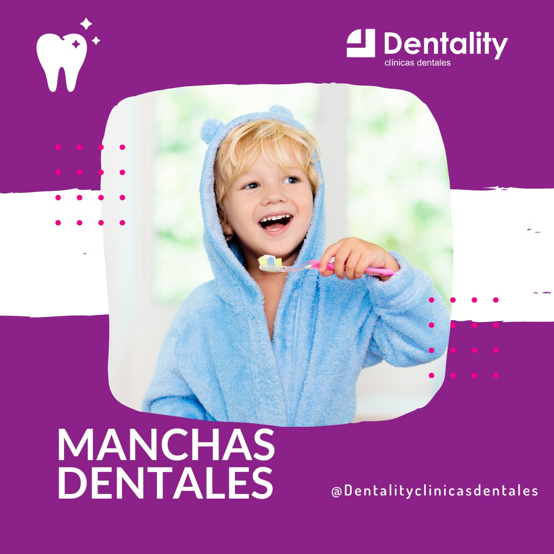 💜  Existen diferentes factores que pueden afectar a su coloración y hacer que aparezcan manchas en la superficie dental o cambiar por completo la tonalidad de los dientes. El odontopediatra es el profesional que debe valorar el origen de las coloraciones y su tratamiento.