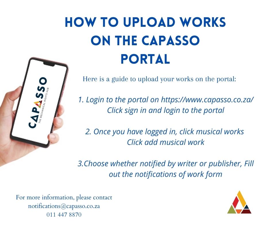 CapassoHub's tweet photo. We would like to remind all members to urgently and regularly notify all Unidentified Works by Friday, 6 May 2022 through our CAPASSO portal.
We highly recommend that all members urgently submit to avoid last-minute submission.
#monday https://t.co/k7V4u9GzPz
