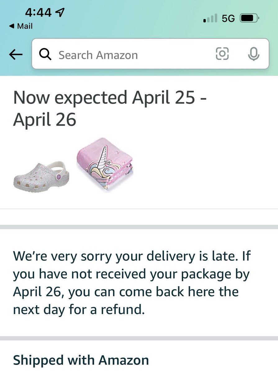 enjoyraboy's tweet photo. So frustrated with @amazon! The one freaking package I needed to come on time ends up getting delayed disappointing my 5 year old who was very excited to get this. I wish Amazon was as reliable as it was in the past 👎 https://t.co/wy7f2Fm9oT