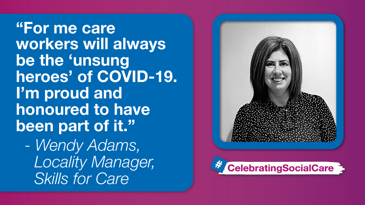 skillsforcare's tweet photo. 💭Blog: Skills for Care Locality Manager Wendy Adams, shares what she learned from taking on a role as a #CareWorker during the pandemic: https://t.co/gbtNv90K8j #CelebratingSocialCare https://t.co/Ybl80FDdxo