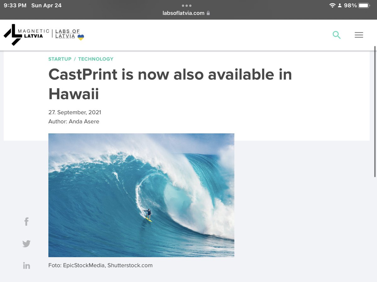 DrBrettCarey's tweet photo. Loved reading this article… Found it recently… Proud to be ⁦@cast_print⁩ first partner in Hawaii, encouraging all local practices to follow our lead. ⁦@3dheals⁩ ⁦@3DPrintingUoft⁩ https://t.co/2qDM8A65OE https://t.co/0BAD5m6FZD