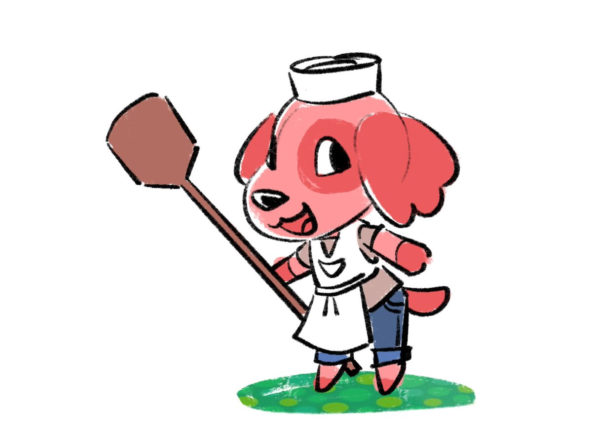 「biscotti as animal crossing doggie 🍞 」|Marie Lum 林のイラスト