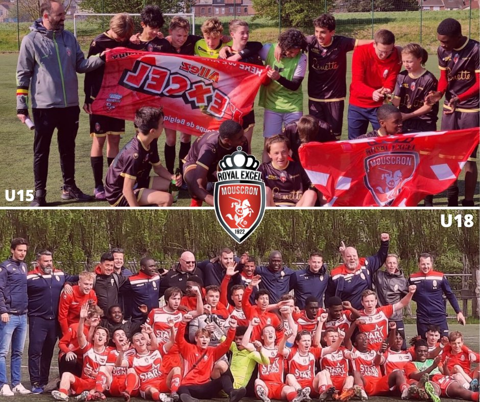 ExcelMouscron's tweet image. 𝑪 𝑯 𝑨 𝑴 𝑷 𝑰 𝑶 𝑵 𝑺 ! 🏆
Félicitations aux:
🚩 U15 provinciaux
🚩 U18 élite
🚩 U19 provinciaux
Sacrés champions dans leur catégorie ce week-end ! 👏🏼
