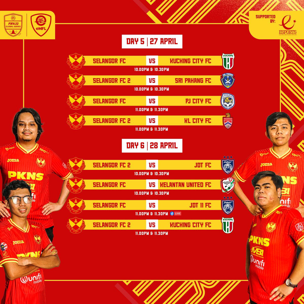 selangorfc's tweet photo. Terima kasih @esportsselangor kerana menjadi 'supporting partner' untuk eMFL 2022. 

#MKLK #KitaAdalahSatu #JatuhBangunBersama #LigaPremier2022 #eMFL https://t.co/dKKV2Kj3rf