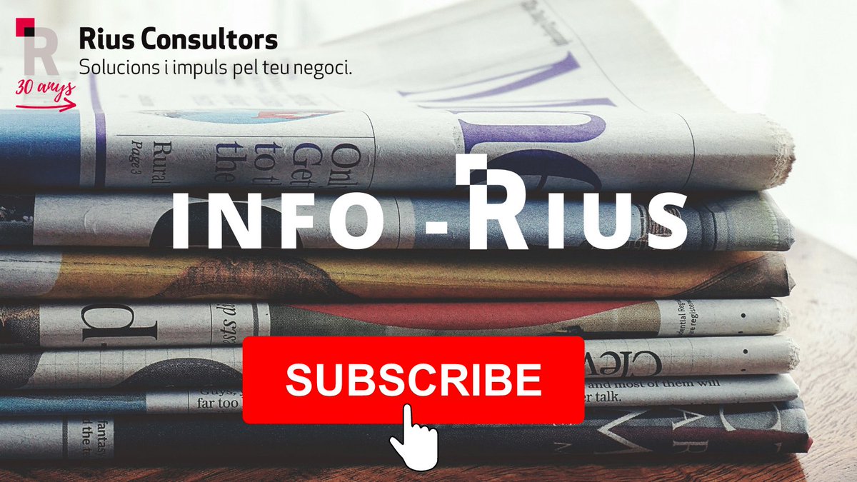 RiusConsultors's tweet photo. 📥 Reps nostra Newsletter cada mes?
Es la millor forma de conèixer totes les novetats per a tu i per a la teva empresa!!!
🖍️ Subscriu-te i t'arribarà puntualment, pots apuntar-te aquí 👉 https://t.co/zxK0S73QhN
⌛️Aquesta setmana la publiquem!!!
#InfoRius #assessorialaboral https://t.co/RJ6rGcm9Jn