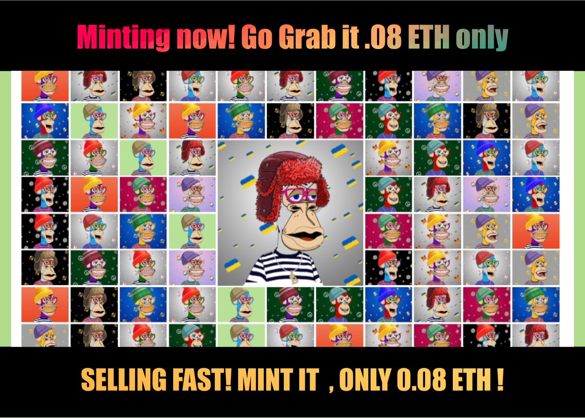 niko2xx's tweet photo. MINTING NOW: 0.08 ETH Only!💸 

🏆 1 x NFT Giveaway! 🏆
Minting : https://t.co/yMNLdocrDU 
Discord : https://t.co/Rnpdm5AiFR

To Enter✅ 
1⃣Follow @MMAL_NFT 

2⃣ RT &amp; Tag 3 Friends

Congratulations 🎉

#NFT #NFTCommmunity #Whitelist #NFTGiveaway https://t.co/Fa6W8G1FRc