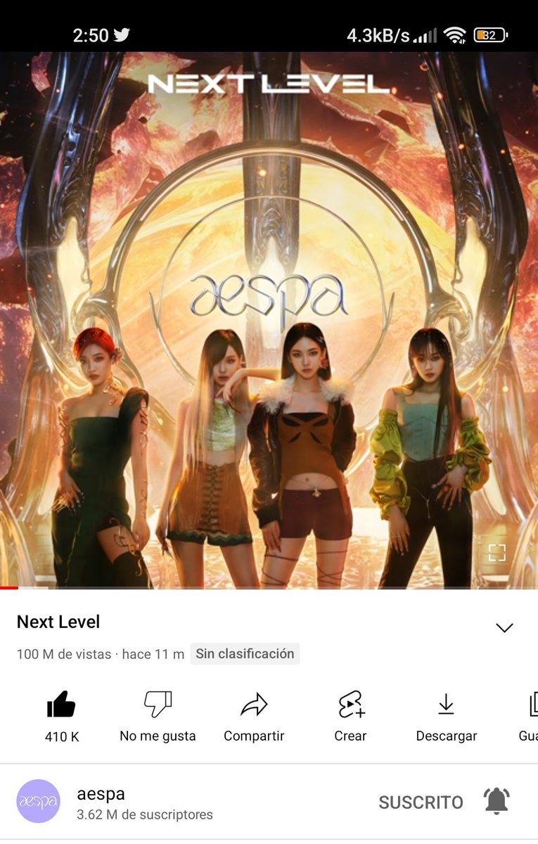 aespgirl's tweet photo. — Next level se convierte en el audio más reproducido de la 4ta generación y entró al top 5 de audios de kpop más reproducidos todos los tiempos, cosa de líderes de su generación
NEXT LEVEL AUDIO 100M #NextLevelAudio_100M #aespa https://t.co/nf6lQhBNiq