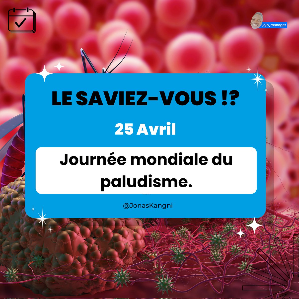 jojomanager1's tweet photo. Le saviez-vous !?
Le 25 janvier c'est la journée mondiale du paludisme.
🙄🏃♂️🏃♂️💨
#JojoManager #TgTwittos
#malaria #paludisme #journée https://t.co/exBoTgaROu