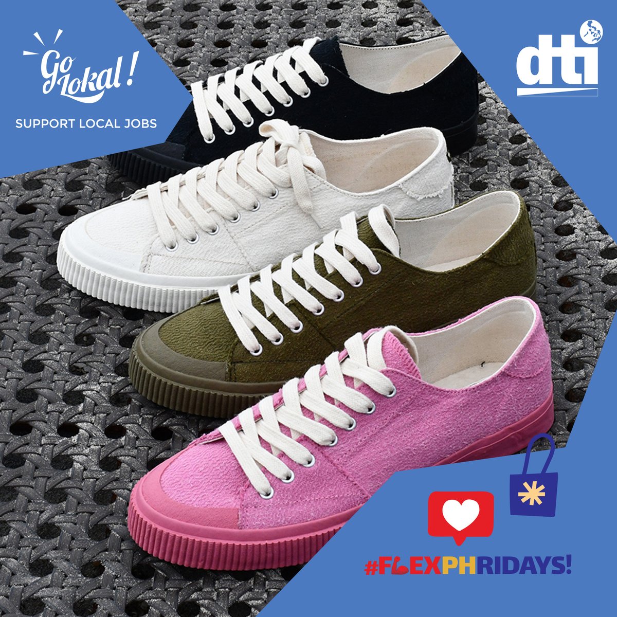 FlexPHridays's tweet photo. Sustainable 🤝 stylish

#GoLokal and take a look at the country’s first vegan sneakers crafted with pineapple fiber! Lakat Sneakers are 100% Philippine-made and benefits the local weavers and farmers in the country.#FlexPHridays #DesignPhilippines #FashionPhilippines #BuyLokal https://t.co/juEe4RcQzf
