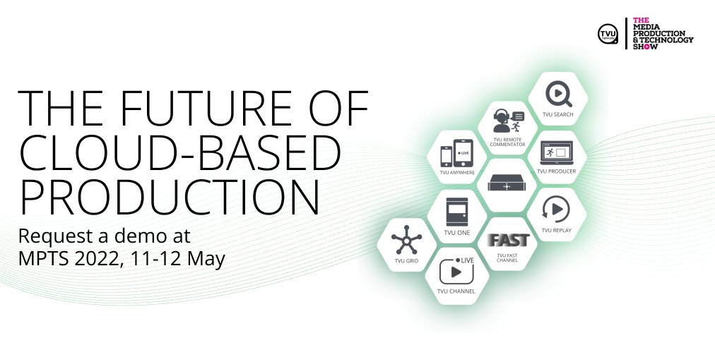 TVUNetworks's tweet image. Don’t miss the @mediaprodshow in London on May 11th-12th! Book your 1:1 with us to discuss about your #LiveStreaming projects or talk about our latest innovations. We are looking forward to meeting you! #MPTS2022 hubs.li/Q017ZnBH0