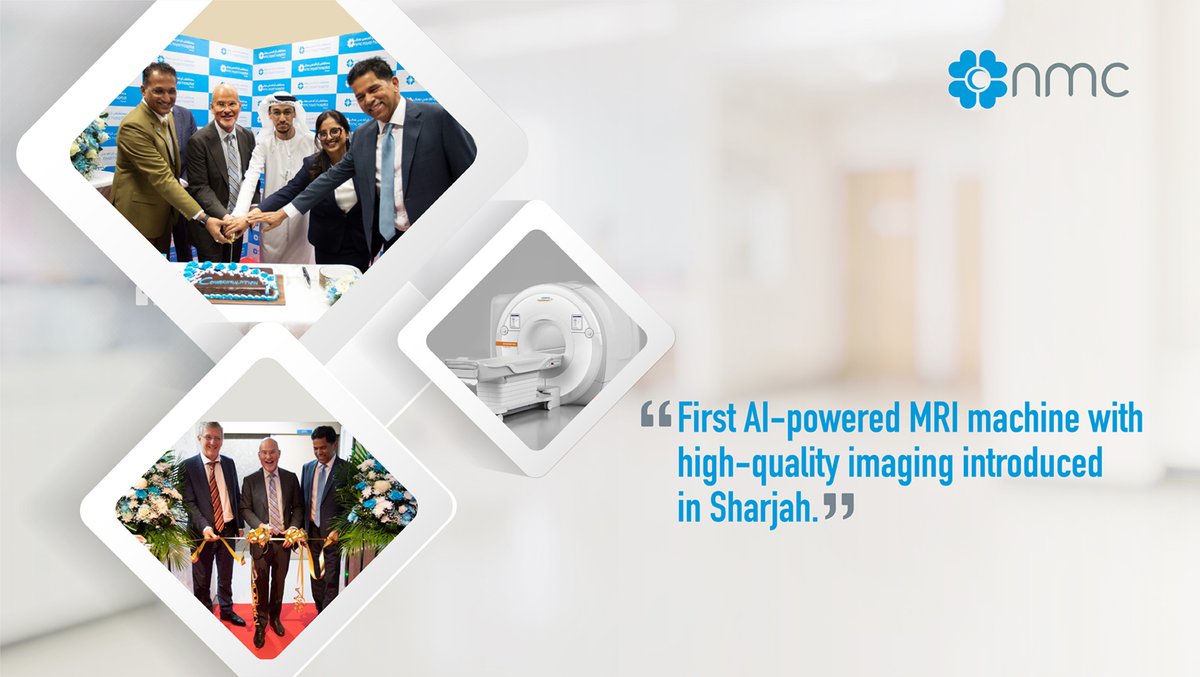 NMCHealthcare's tweet photo. Exclusive story on newly installed first AI-driven state-of-the-art MRI scanner at NMC Royal Hospital, Sharjah quoting our CEO, Michael Davis. 
Read more @KhaleejTimes: https://t.co/wS39qlGvdV, @Zawya: https://t.co/AWLqGevPBn &amp; @alkhaleej: https://t.co/AwUn9KZtWH
#NMCHealthcare https://t.co/lRp45DfEL5