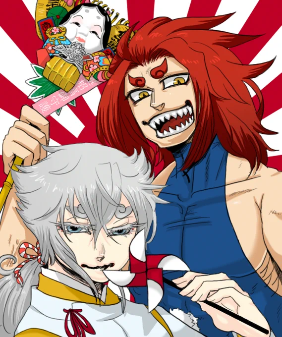 左上の系統の髪型は大好きなので何人かおるねん…?! 私この系統の髪型のキャラを赤髪にし過ぎじゃない?!?!?! 