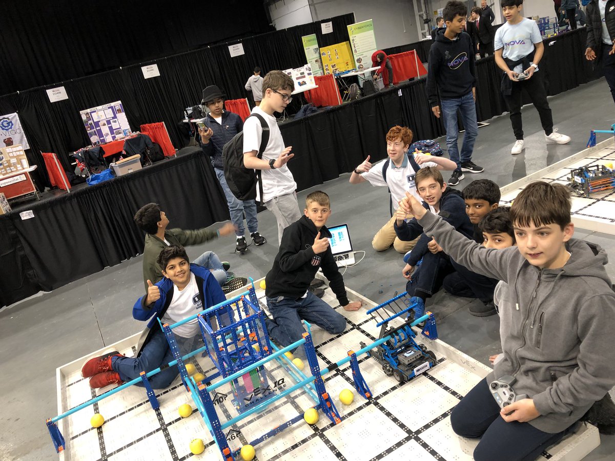 NRGSComputing's tweet image. And we’re back for day 2 of @VEXRoboticsUK national finals…what an exciting learning experience for Alfred and his assistants :-)