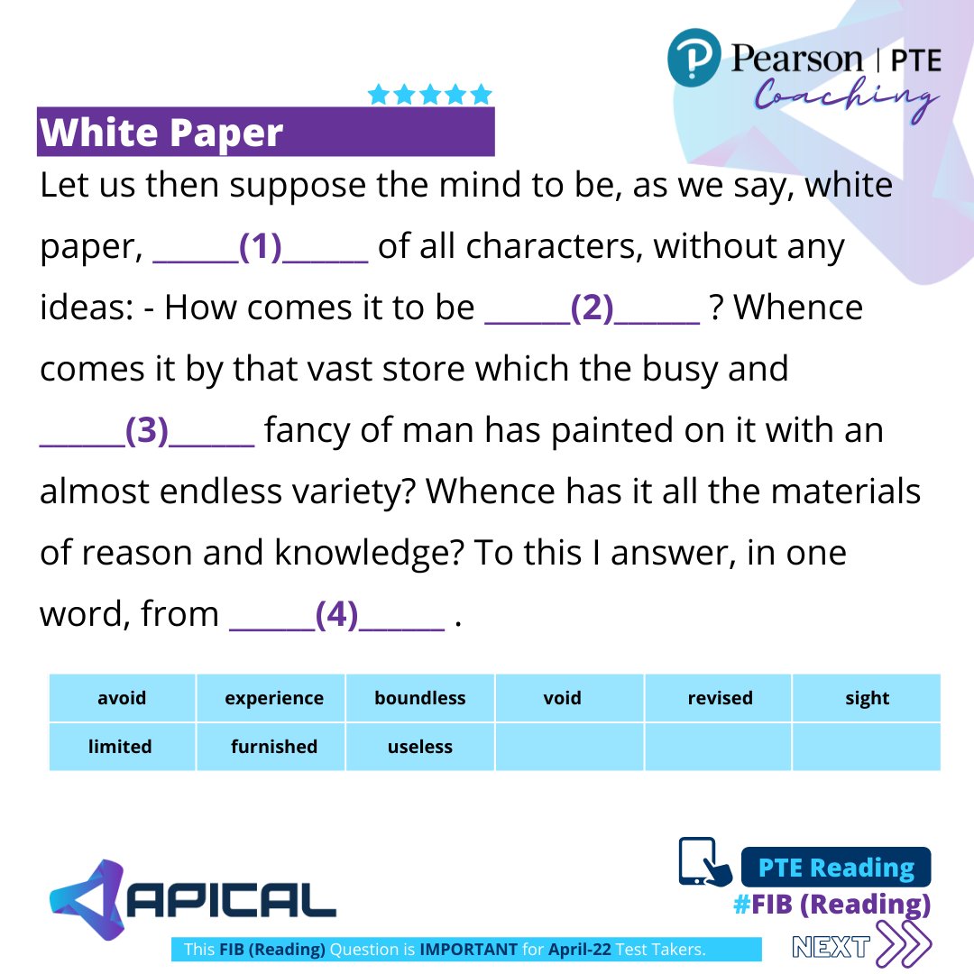 ApicalPortal's tweet photo. 💎Practice Reading Fill In The Blanks on Apical LMS, which has the next-generation speech recognition technology to help students develop their skills. 
➡Follow Apical Blog: https://t.co/exTDrBIbyi 
#pte #pteonlinecoaching #ptepreparation #pteonline #apical https://t.co/THy8UCbE9j
