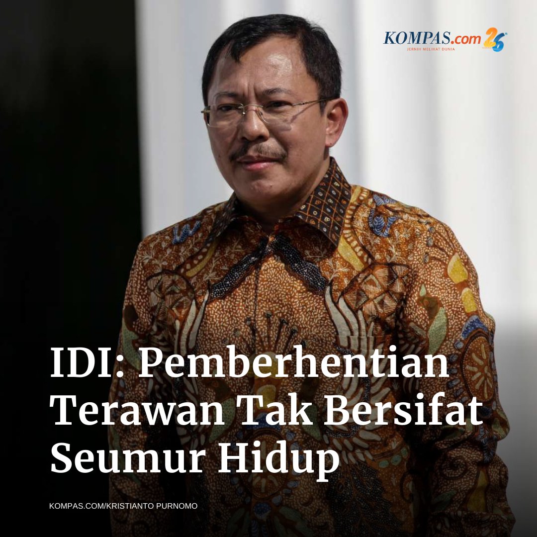 kompascom's tweet photo. Ketua Umum Pengurus Besar Ikatan Dokter Indonesia (PB IDI) Adib Khumaidi memastikan pemecatan mantan Menteri Kesehatan Terawan Agus Putranto tak bersifat seumur hidup. - #IDI #Terawan #Kompascom #JernihkanHarapan
https://t.co/OXMuLKDyvK https://t.co/nBhxpRtiMG