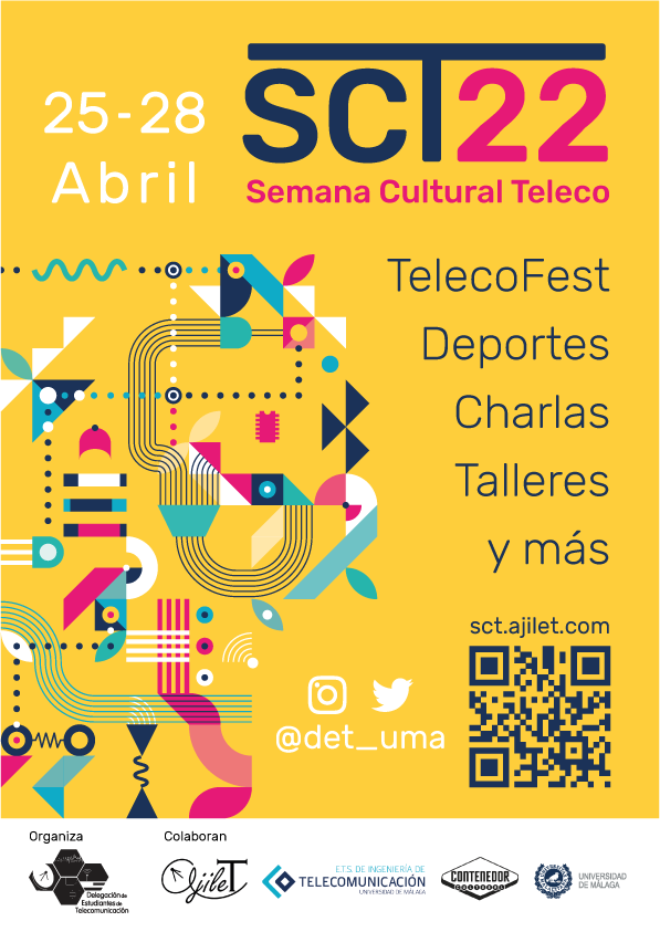 InfoUMA's tweet photo. Desde hoy hasta el próximo jueves, nuestra ETSI de #Telecomunicación (@etsit_uma) celebra su semana cultural, con talleres, charlas, TelecoFest en @ContenedorUMA y actividades deportivas. Más información y horarios: https://t.co/WktKmdJVyk
Organizan: @AJILET y @det_uma.
#Málaga https://t.co/39pG3qZLl3