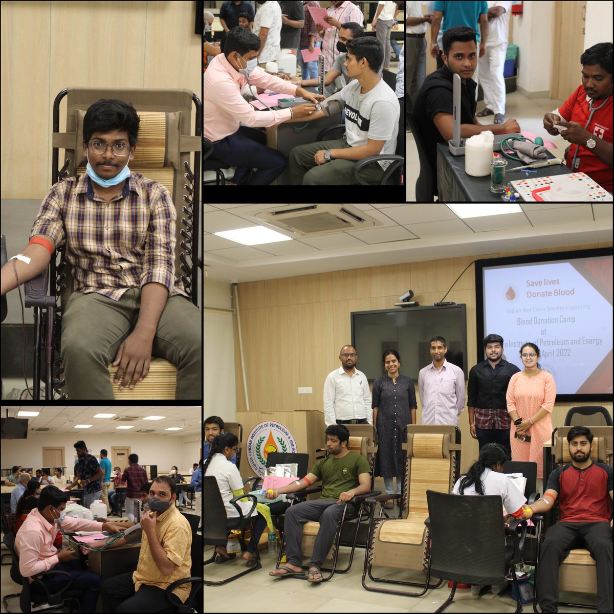 IIPE_vizag's tweet photo. "Excuses never save a life, Blood donation does"
We are delighted to say that IIPE Vizag students in collaboration with @indianredcrosssocietyap have conducted a Blood Donation Camp on April 13th of this month.
#iipevsp #EAAcommittee #iipespe #blooddonation https://t.co/biAWjyWnv8
