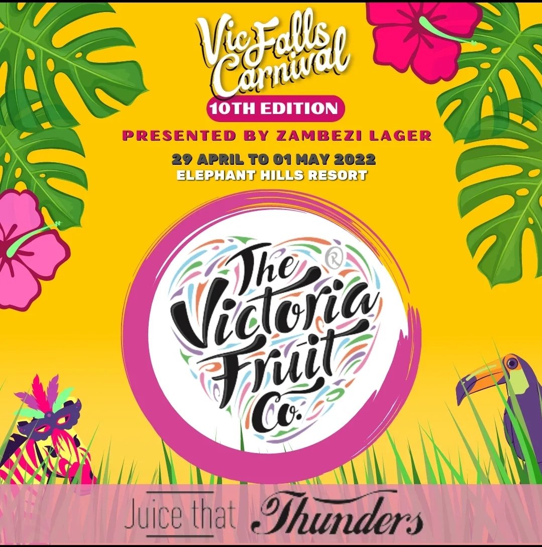 ZimBho_Official's tweet photo. Happy Monday from the 'Juice that Thunders'
@VictoriaFruitCo. will be flowing like the Falls at #VFC2022.
Look out for Victoria Fruit Co. juices at Carnival!
#ZimBho
#Shanya
#Vakatsha
#juicethathunders
#smokethatthunders
#victoriafalls
#VisitZimbabwe https://t.co/HbRyvtgHFj