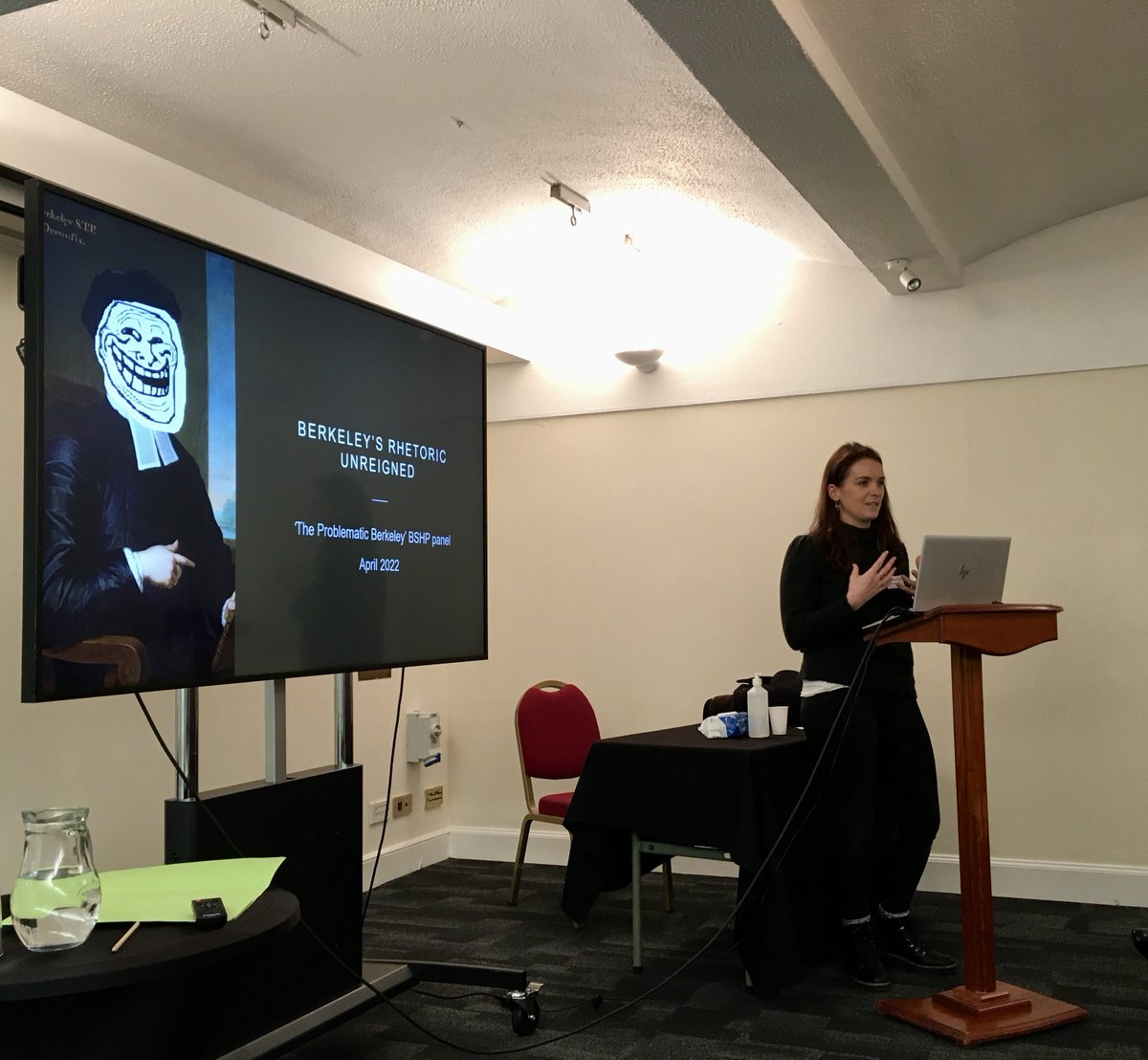On Friday, @tomstoneham, @quiteclare, and Tom Jones (St. Andrews) presented papers on 'The Problematic Berkeley' at the <a href="/theBSHP/">British Society for the History of Philosophy</a> Annual Conference in Edinburgh. The moniker 'the Good Bishop' has never looked less appropriate!