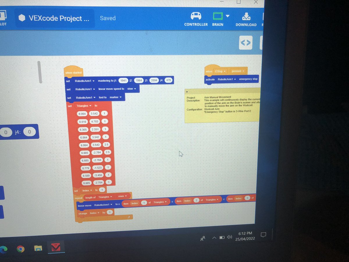 mareetimms's tweet photo. Look at me coding like a pro! Learning so much!! #VEXworkcell stem labs #VEXrobotics https://t.co/9Ft2vuoyDx