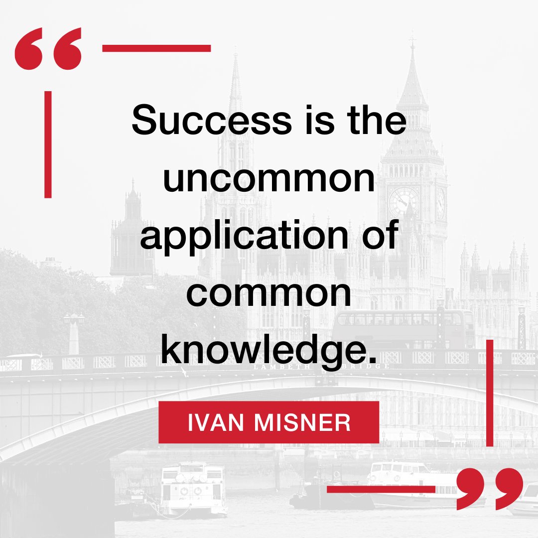 Monday Motivation 💭 “Success is the uncommon application of common knowledge”. Do you agree? #MondayMotivation