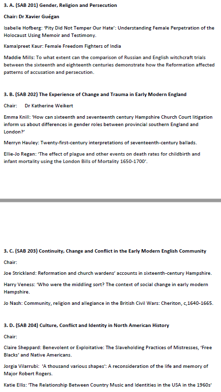 We're excited for our MA Day Conference on 7 May <a href="/_UoW/">University of Winchester</a>! Contact <a href="/SimonSandall1/">Simon Sandall</a> for details, and the programme is below with keynote <a href="/bronachkane/">Bronach Kane 🌹</a>. Our Day Conference gives our MA students a chance to showcase their work in a professional setting, a great aspect of our programme.