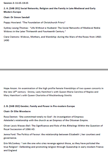 WinchesterHist's tweet photo. We're excited for our MA Day Conference on 7 May @_UoW! Contact @SimonSandall1 for details, and the programme is below with keynote @bronachkane. Our Day Conference gives our MA students a chance to showcase their work in a professional setting, a great aspect of our programme. https://t.co/vFqrN2g2E0