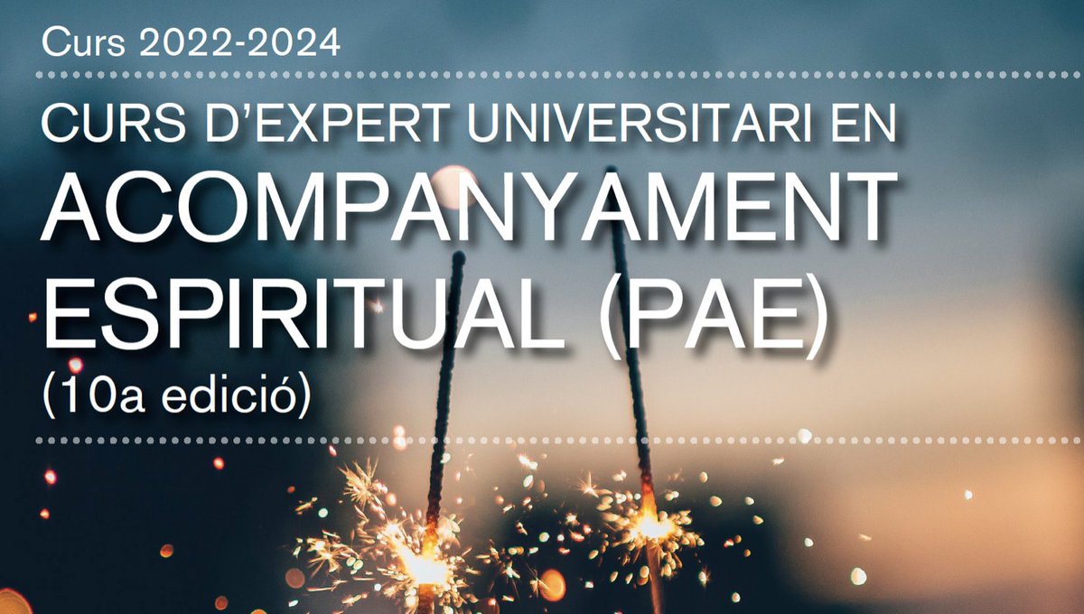 Àrea de psicologia i espiritualitat (@iusmvbpsicoesp) on Twitter photo 📣Recorda Aquest divendres a les 19h SESSIÓ INFORMATIVA‼️
Inscriu-te👉docencia@fvb.cat
Acompanyar algú, suposa també acompanyar-se un mateix, ja que a través del contacte en profunditat amb l'altra sorgeixen vivències, emocions profundes ja presents i que emergeixen amb força. 📣Recorda Aquest divendres a les 19h SESSIÓ INFORMATIVA‼️
Inscriu-te👉docencia@fvb.cat
Acompanyar algú, suposa també acompanyar-se un mateix, ja que a través del contacte en profunditat amb l'altra sorgeixen vivències, emocions profundes ja presents i que emergeixen amb força.