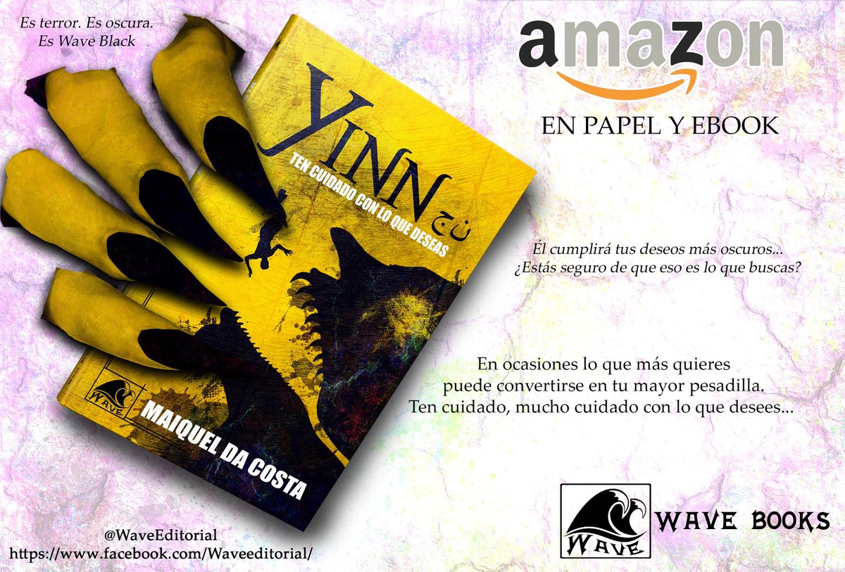 WaveEditorial's tweet photo. Hoy Wave os recomienda "#Yinn. Ten cuidado con lo que deseas" de @dacostamaiquel
Papel https://t.co/DJ4EGV2QhL
#Ebook https://t.co/Ik5c69n4wY
#GooglePlay https://t.co/nsqrtkwOUW
Lektu https://t.co/XIhNeX0Xld
#MaiquelDaCosta #WaveBooks #WaveBlack #Novela #Amazon #Kindle #libros https://t.co/jWGK2nNuW4