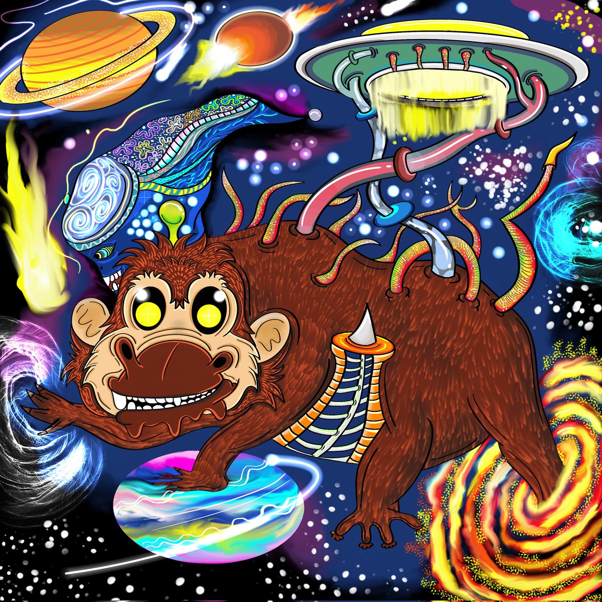 ArsanaNft's tweet photo. @kokid951 "Alenmonk mutant"

Alenmonk's mutant is a hybrid between a monkey and an alien. These mutants come out of the Andromeda Galaxy and are going to Earth in a UFO plane by passing through the planets.

Available on 👇👇👇
https://t.co/RoFs1yHSB9 https://t.co/47vDUQ0Jx2